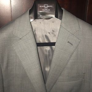 New Black Brown Henry Traveler Suit Slim Fit 38R